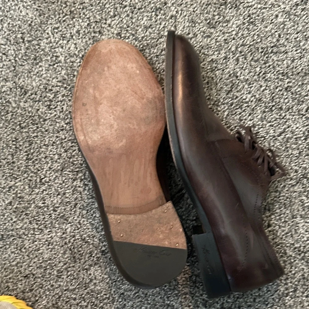 Kenneth Cole Men's Brown Leather Oxford Dress Shoes Lace Up